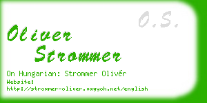 oliver strommer business card